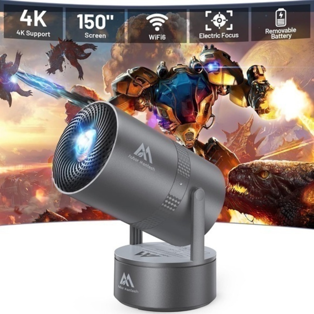 Mentech BNIB Dark Gray 30 - 150” 100-240V X3 Screen Projector